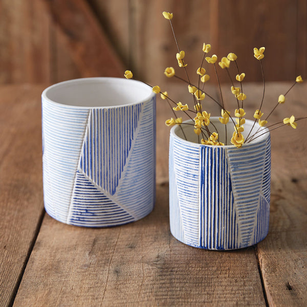 Blue Lagoon Pots - Set of 2