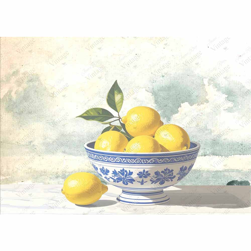 Bowl Of Lemons A4 Rice Paper - JRV