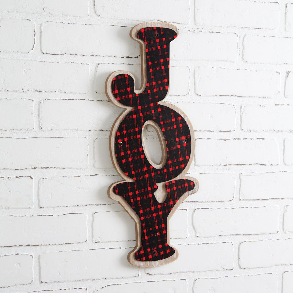 Buffalo Plaid Joy Wall Decor