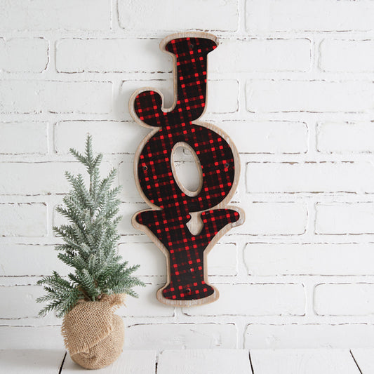 Buffalo Plaid Joy Wall Decor