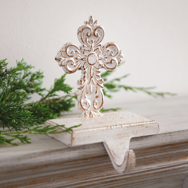 Cast Iron Cross Stocking Holder