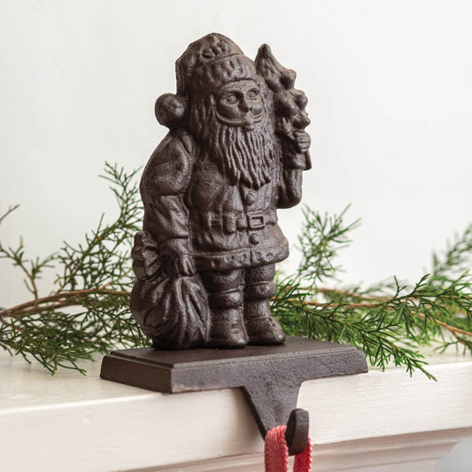 Cast Iron Stocking Hanger - Santa