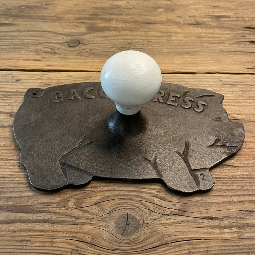 Cast Iron Pig Bacon Press