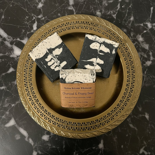 Charcoal & Poppy Seed Artisan Soap