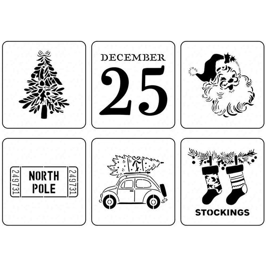 Christmas Mini Stencil Pack - JRV