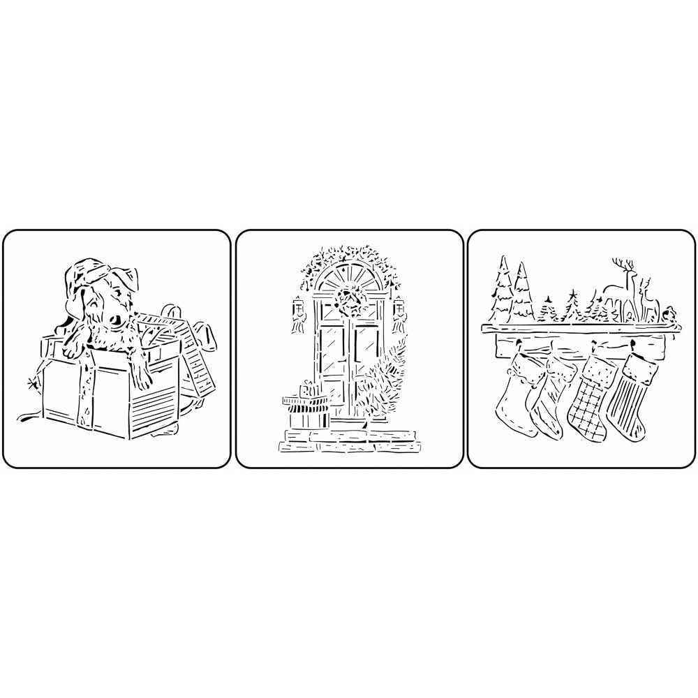 Christmas Sketches 2 Stencil Pack - JRV