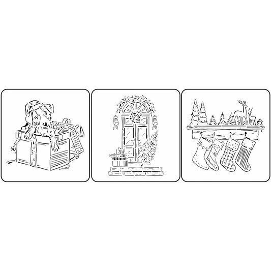 Christmas Sketches 2 Stencil Pack - JRV
