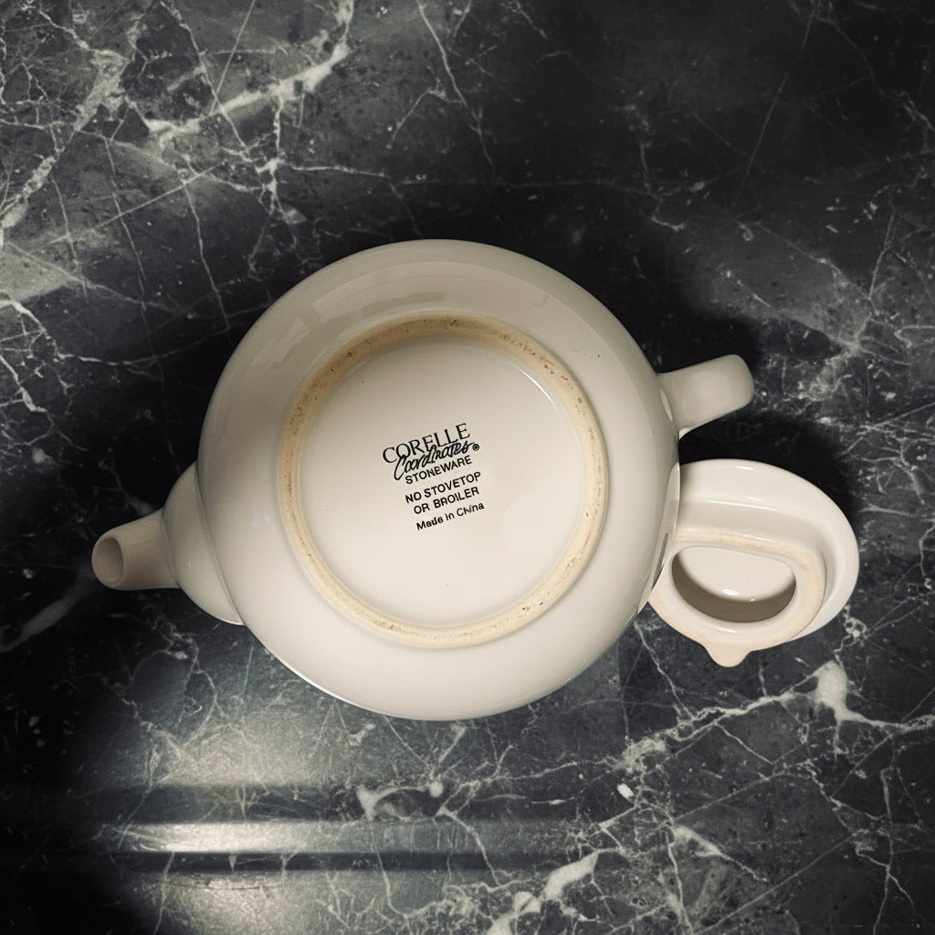 2000 Corelle Pacific Bloom Stoneware Teapot
