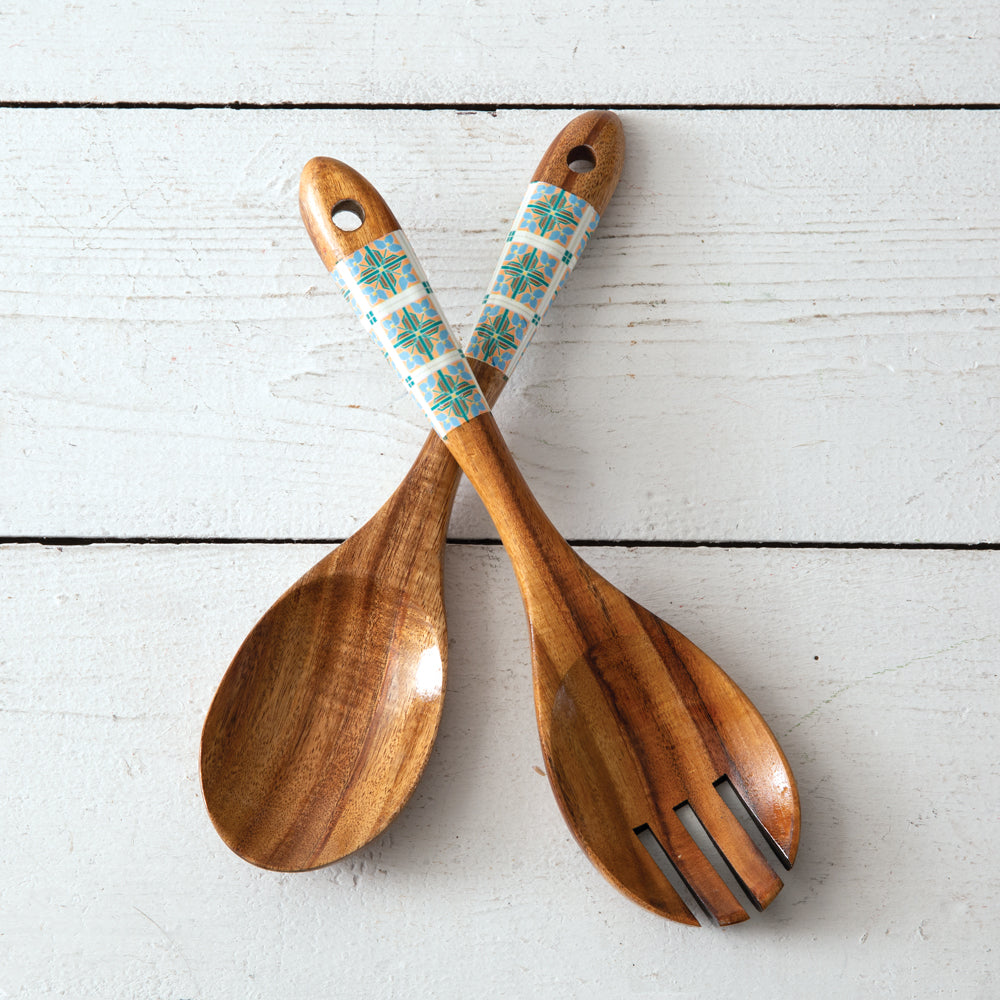 Coriander Salad Server Set