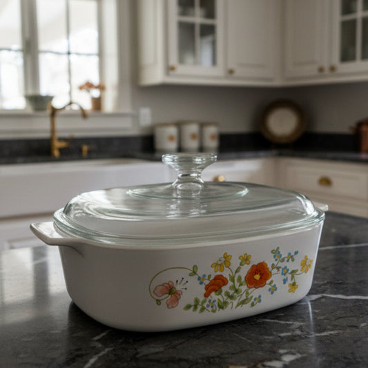 Vintage Corning Ware Wildflower Casserole A-2-B - 2 Quart with Lid