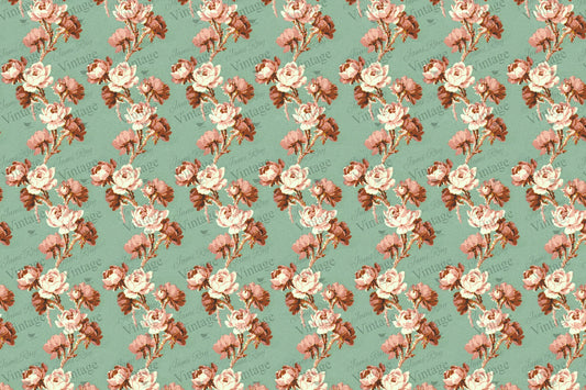 Cottage Floral Decoupage Paper by JRV