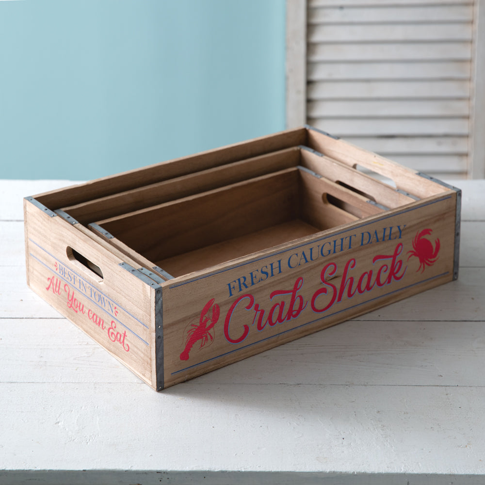 Crab Shack Crates - Set of 3