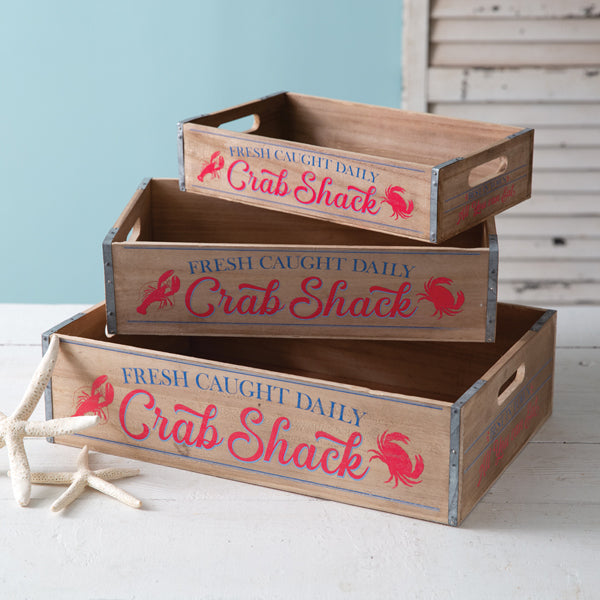 Crab Shack Crates - Set of 3