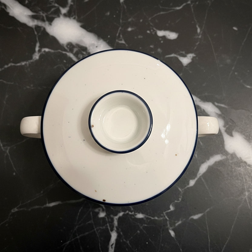 Vintage Dansk Designs Blue Mist Speckled Lidded Sugar Bowl - Niels Refsgaard