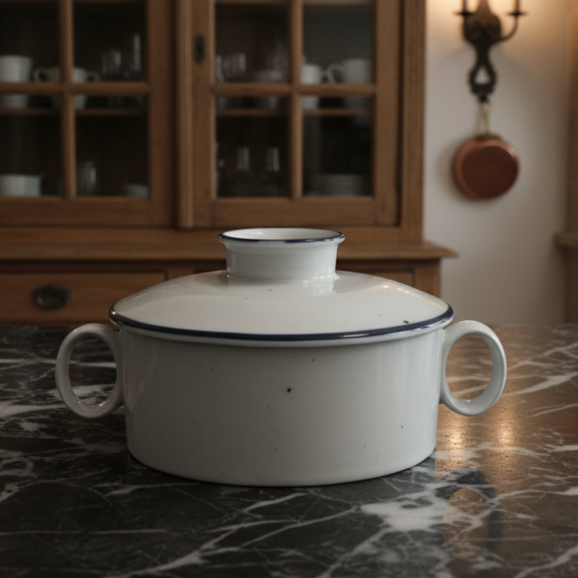 Vintage Dansk Designs Blue Mist Speckled Lidded Sugar Bowl - Niels Refsgaard