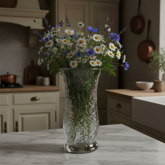 1970s EO Brody Embossed Oak Leaf Vase