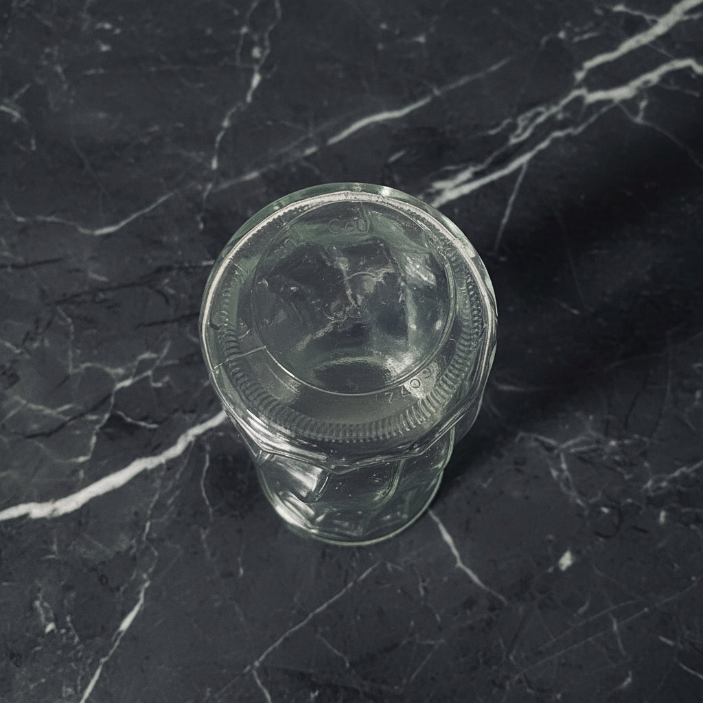 1960s EO Brody Clear Swirl Glass Vase #C972