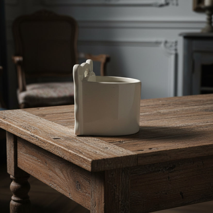 Vintage FTD Ceramic Buttery Frame Planter Combo