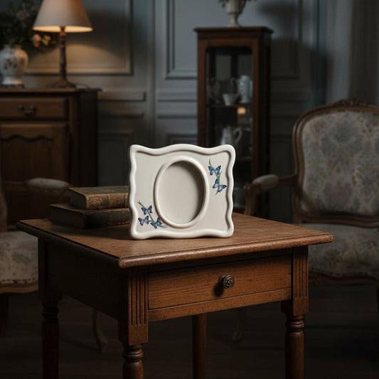 Vintage FTD Ceramic Buttery Frame Planter Combo