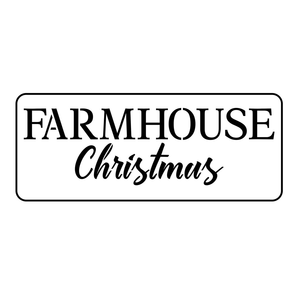 Farmhouse Christmas Stencil by JRV