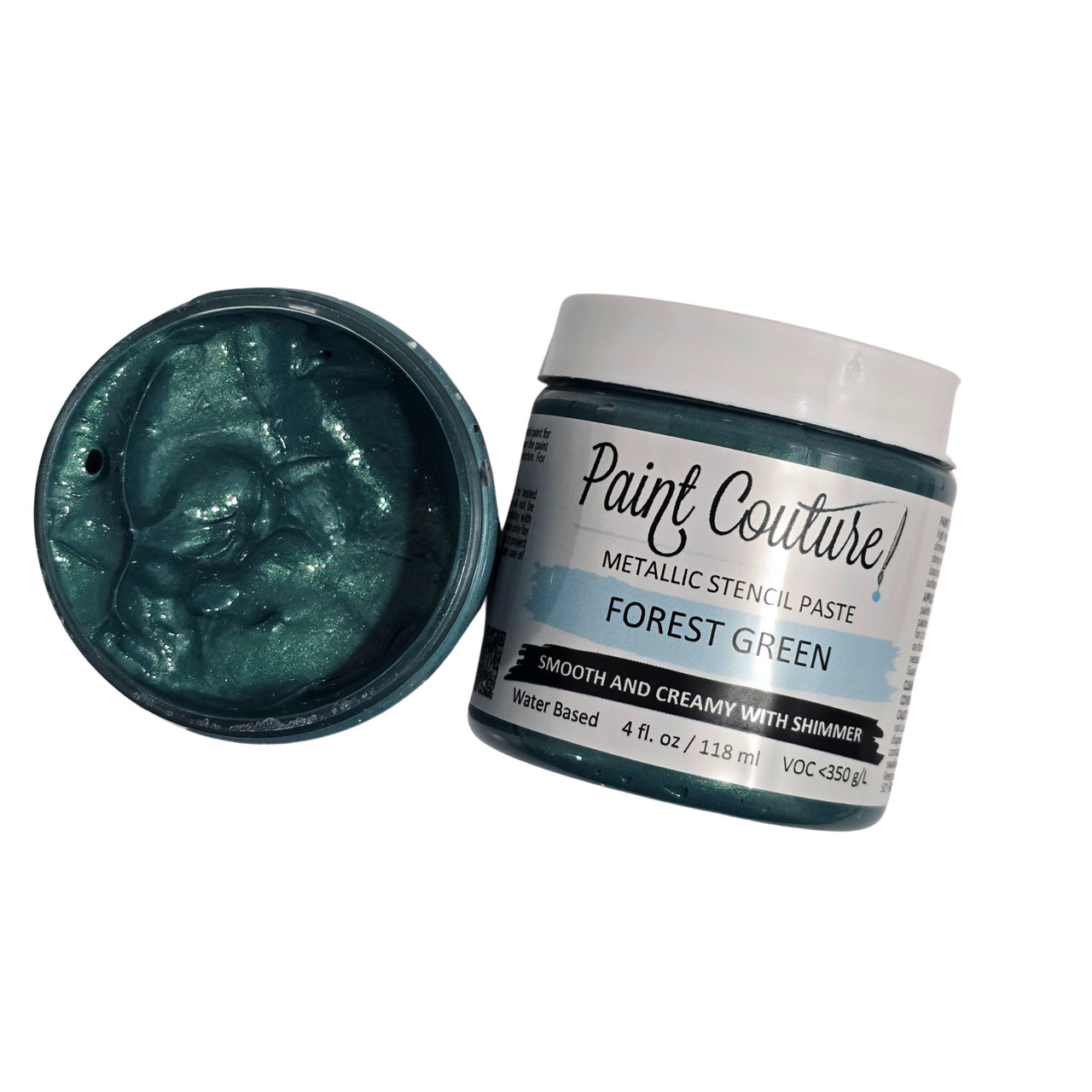 Forest Green Metallic Stencil Paste - Paint Couture