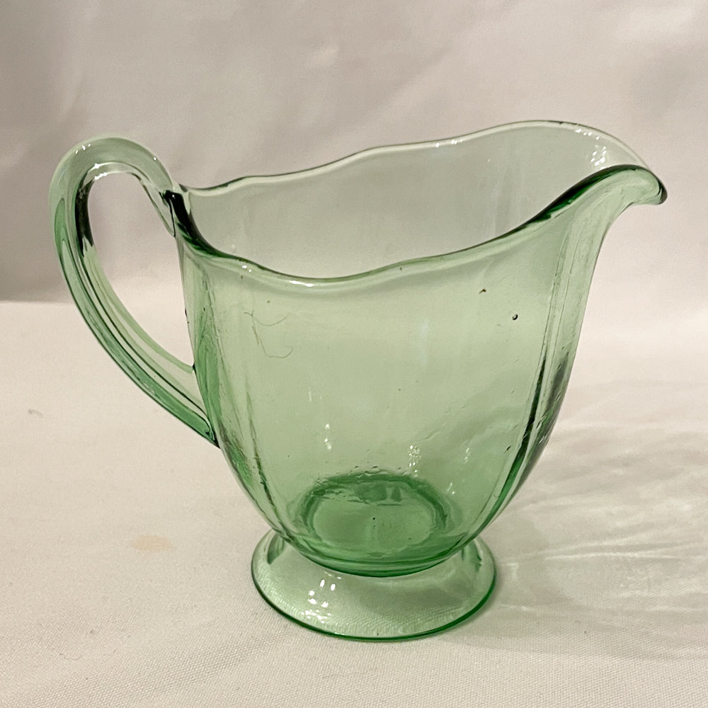 Fostoria Fairfax Green Footed Creamer - 1930s