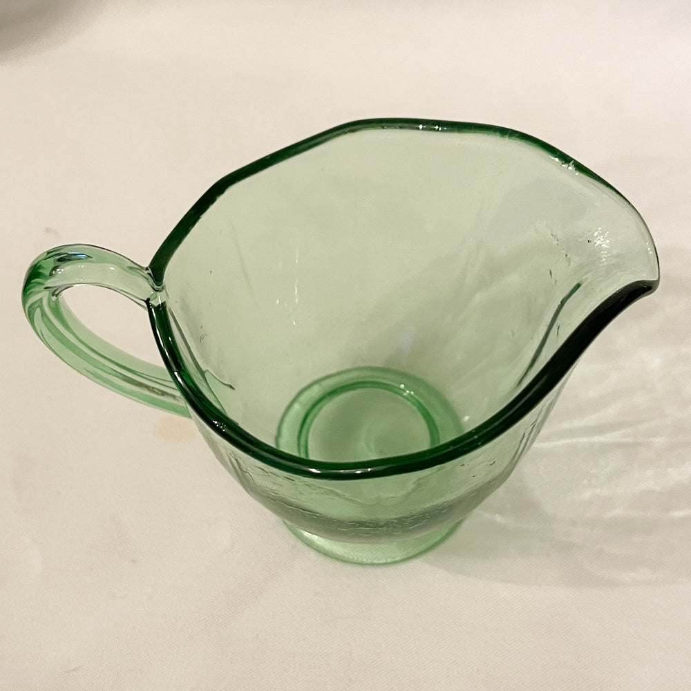 Fostoria Fairfax Green Footed Creamer - 1930s