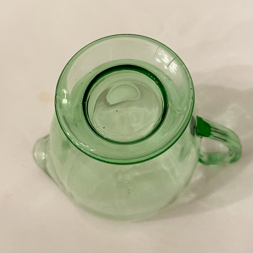 Fostoria Fairfax Green Footed Creamer - 1930s