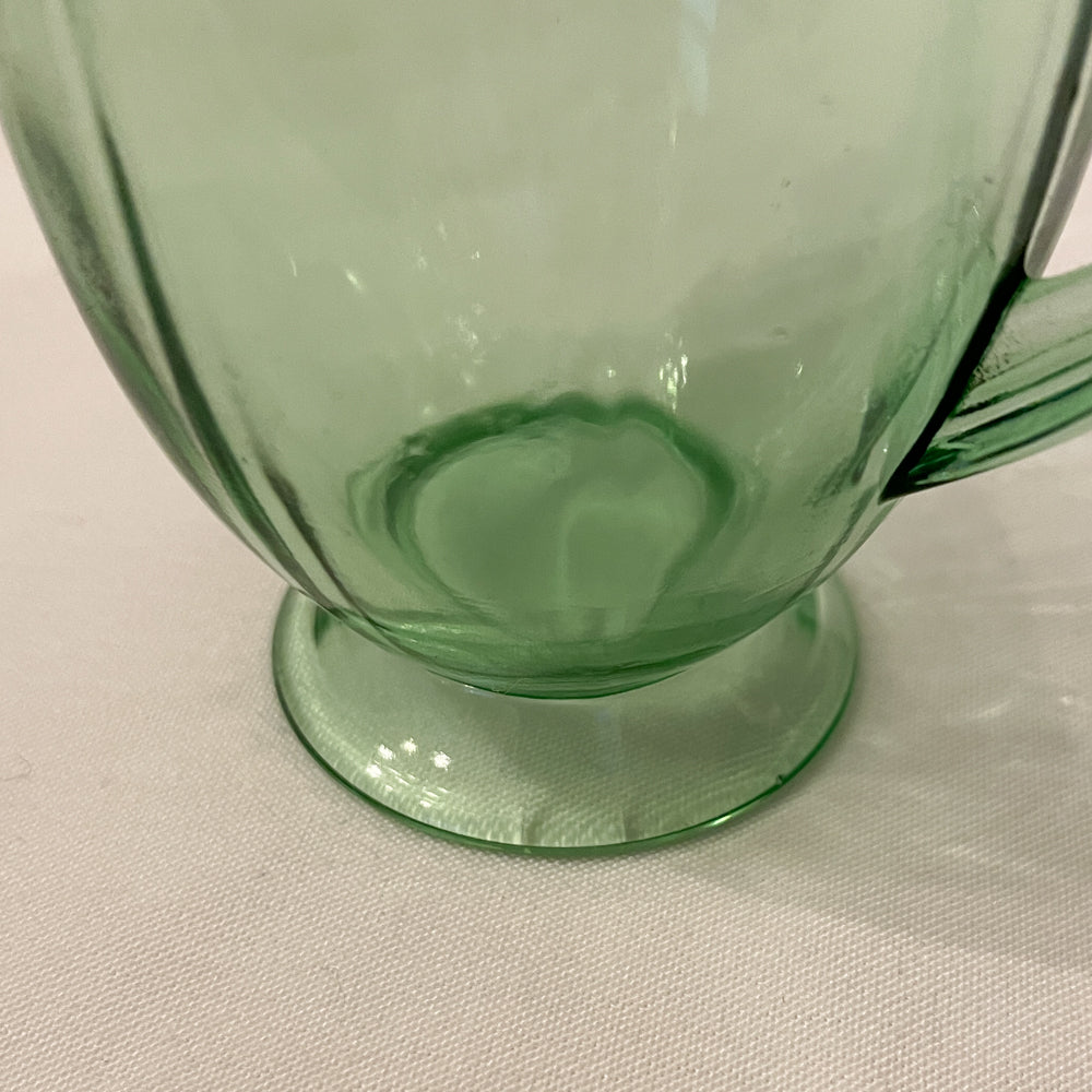 Fostoria Fairfax Green Footed Creamer - 1930s