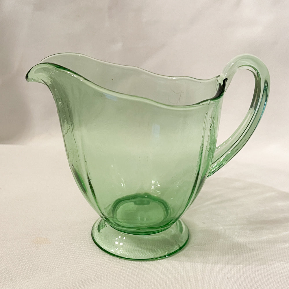 Fostoria Fairfax Green Footed Creamer - 1930s