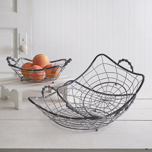 French Country Wire Baskets - Set of 3