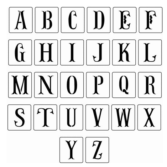 French Style Monogram Letters Stencil Set - JRV