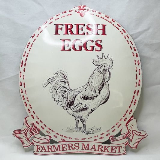 Chad Barrett Fresh Eggs Metal Sign