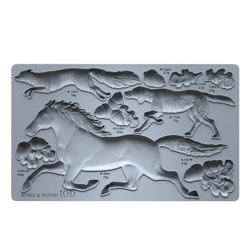 IOD HORSE & HOUND Decor Mould by Iron Orchid Designs