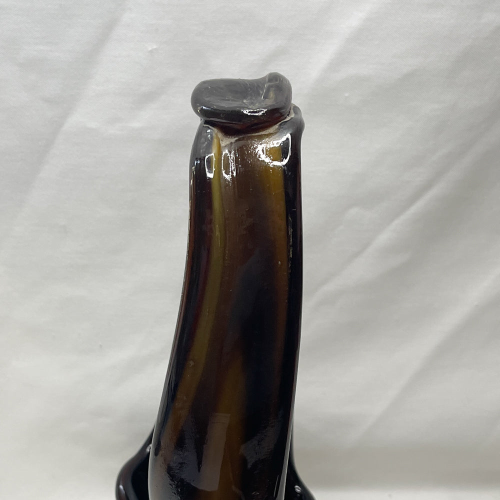 Hand Blown Art Glass Basket Vase