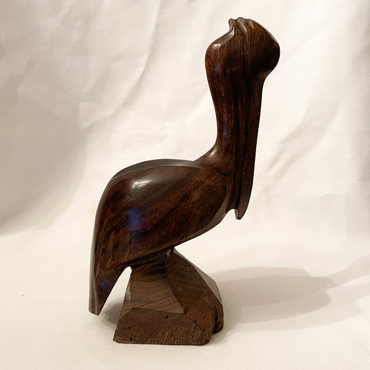 Hand Carved Ironwood Pelican - Vintage