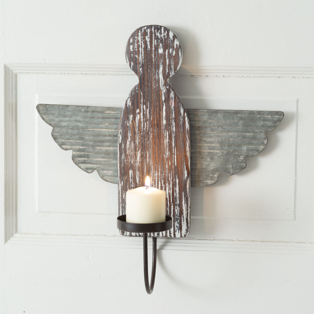 Heavenly Angel Wall Sconce Candle Holder