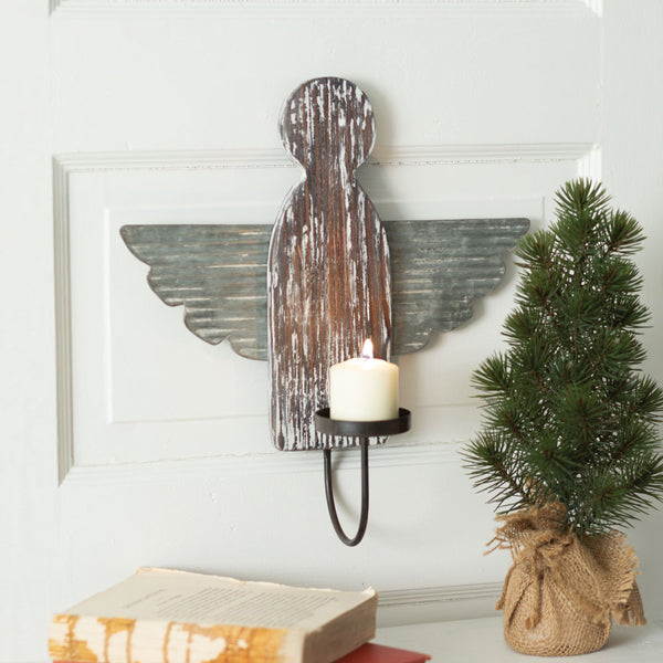 Heavenly Angel Wall Sconce Candle Holder