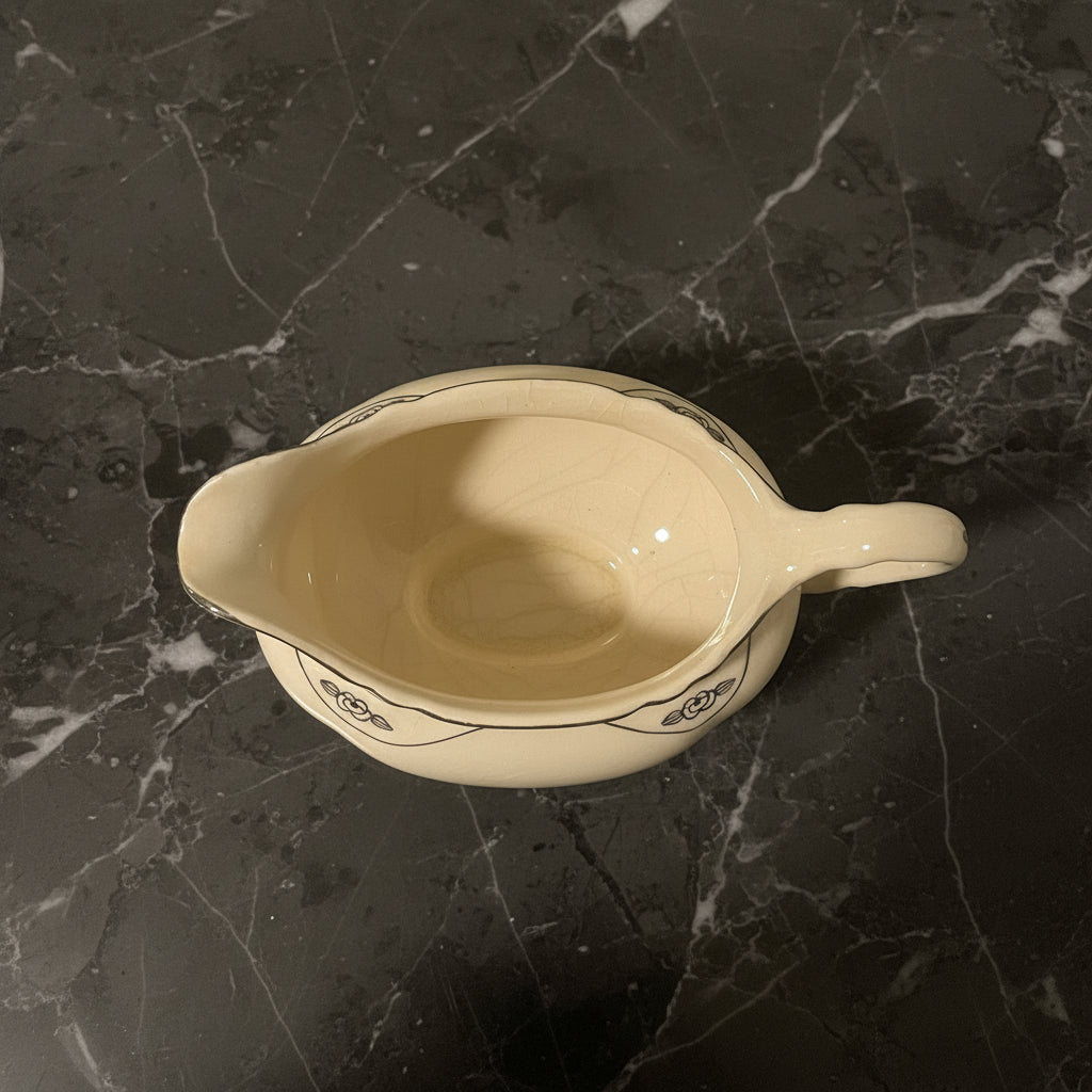 1960s Homer Laughlin Silver Rose Patrician Creamer