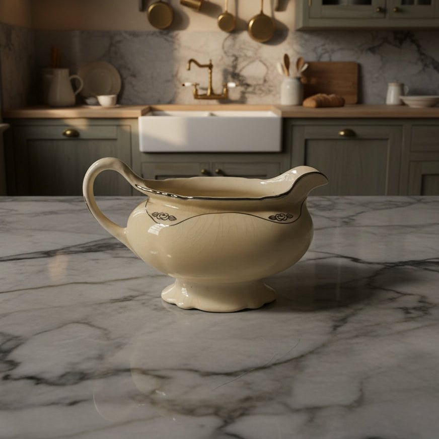 1960s Homer Laughlin Silver Rose Patrician Creamer