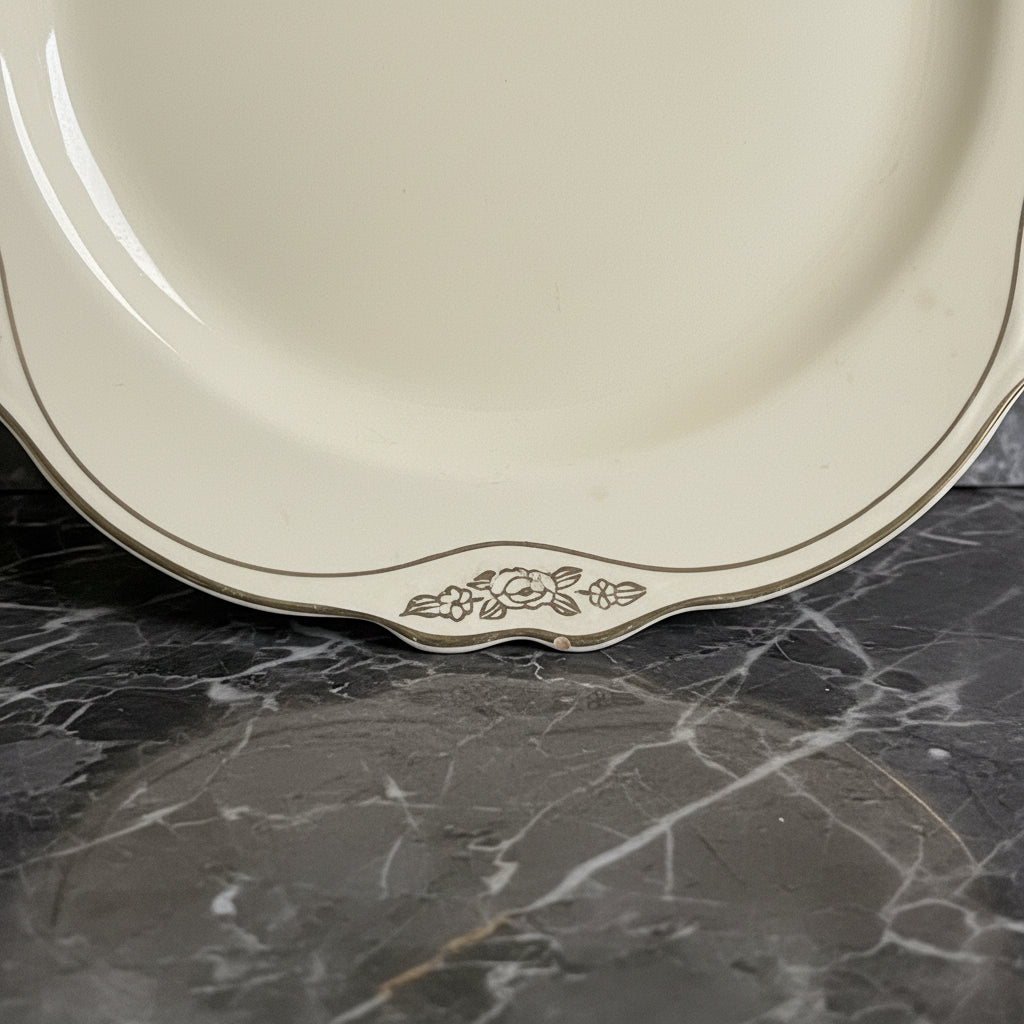 1960s Homer Laughlin Silver Rose Patrician Salad Plate