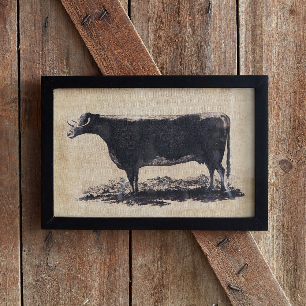 Homestead Framed Bull Canvas