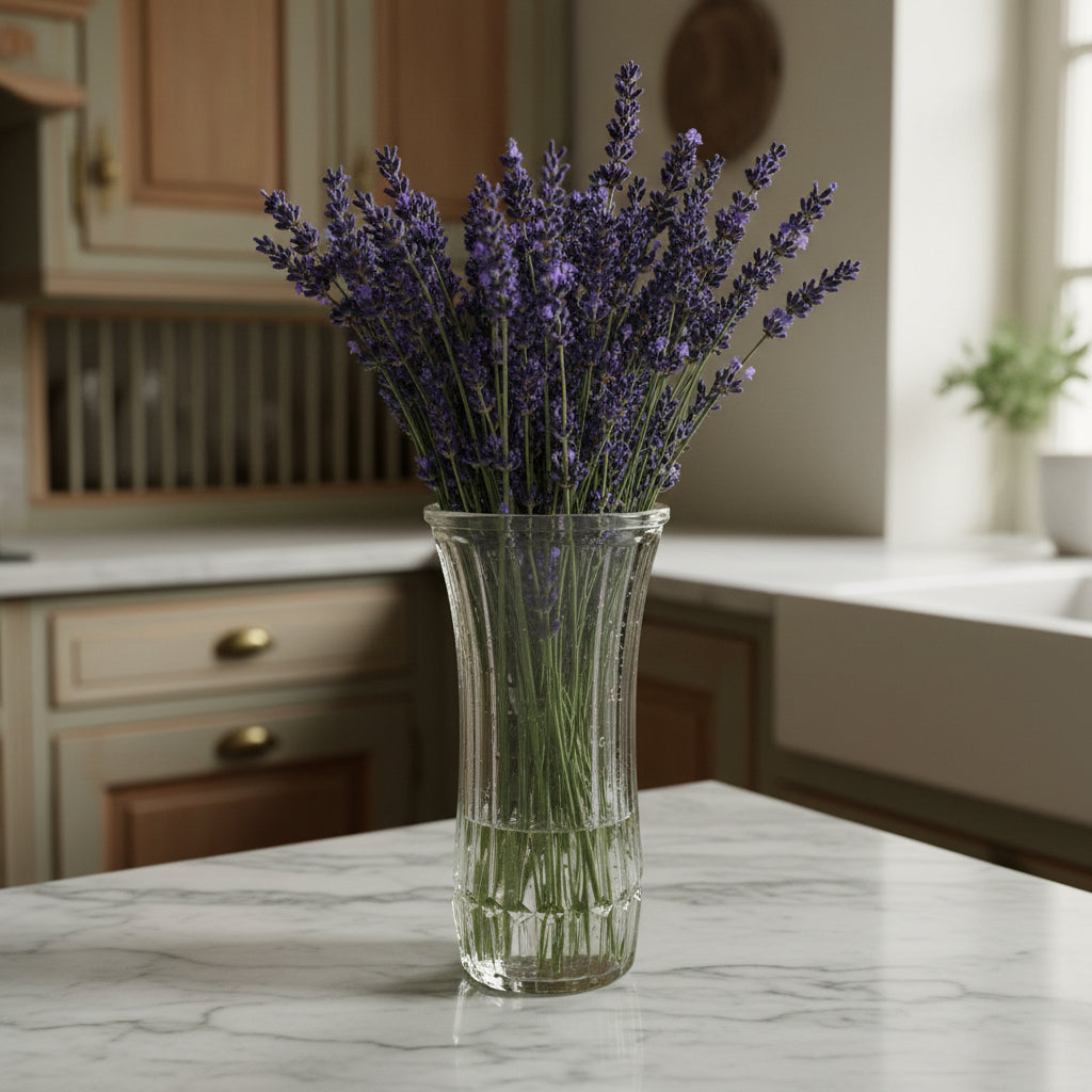 1960s Hoosier Glass Ribbed Vase #4088-C