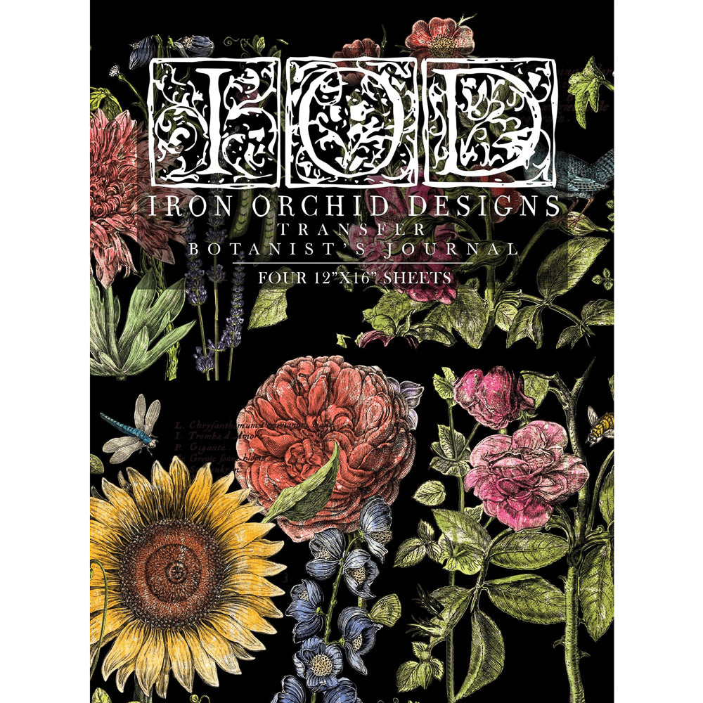 IOD Botanist's Journal Decor Transfer - Iron Orchid Designs