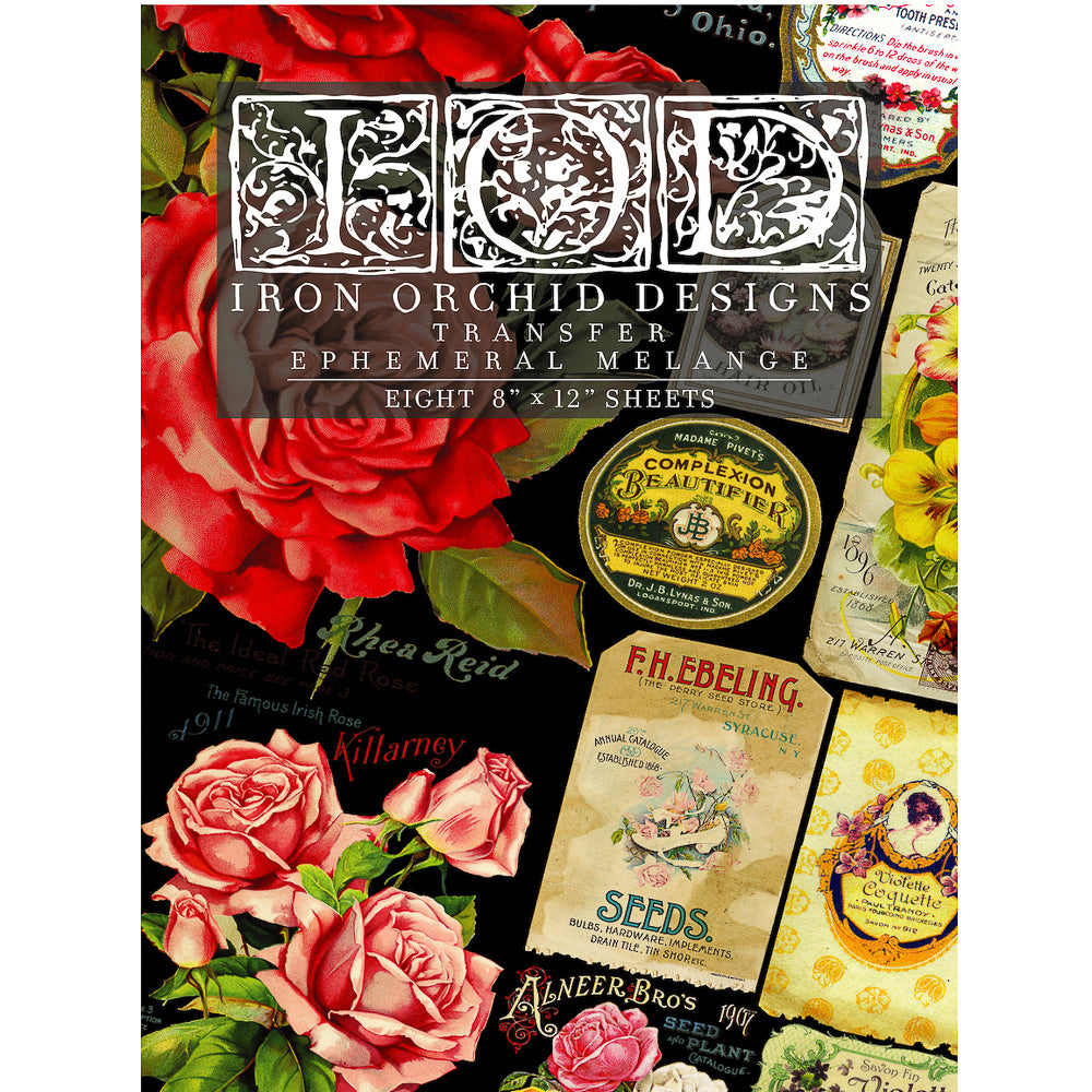IOD Ephemeral Melange Decor Transfer - Iron Orchid Designs