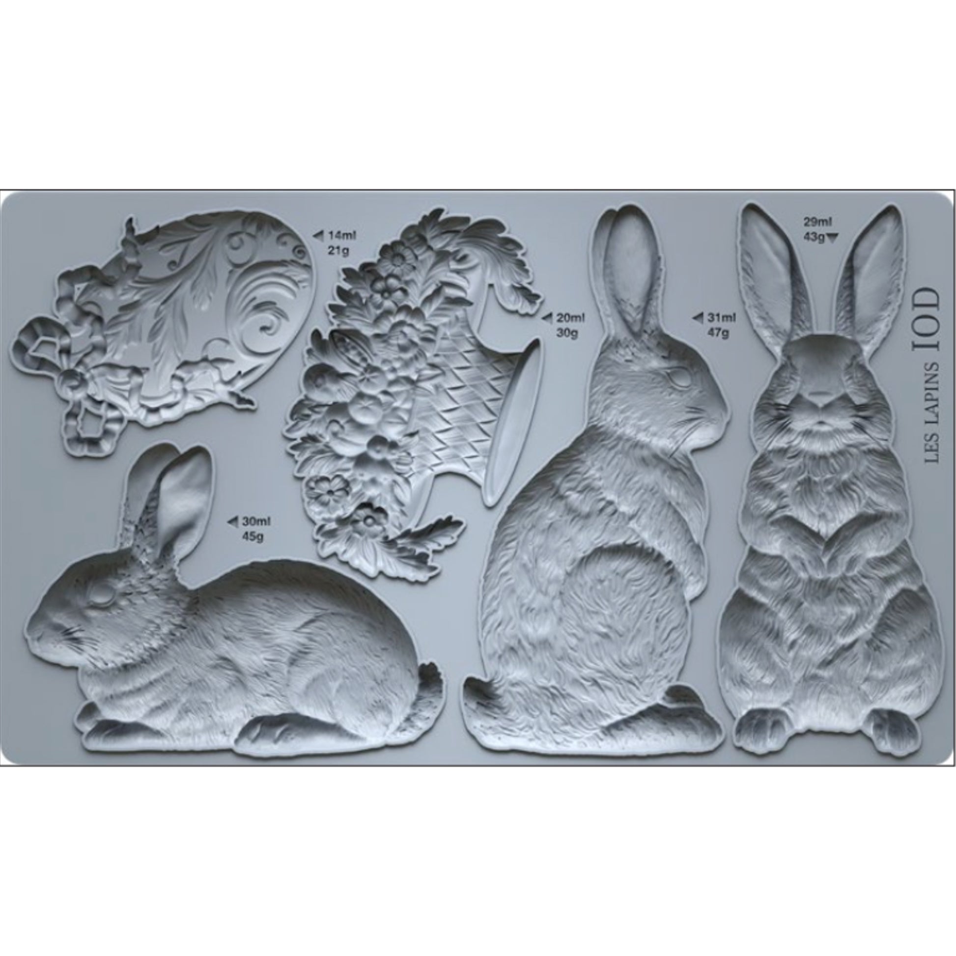 IOD Les Lapins Decor Mould - Iron Orchid Designs