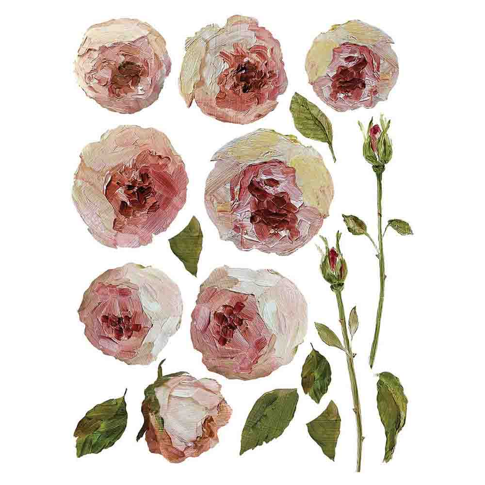 IOD Painterly Florals Decor Transfer - Iron Orchid Designs