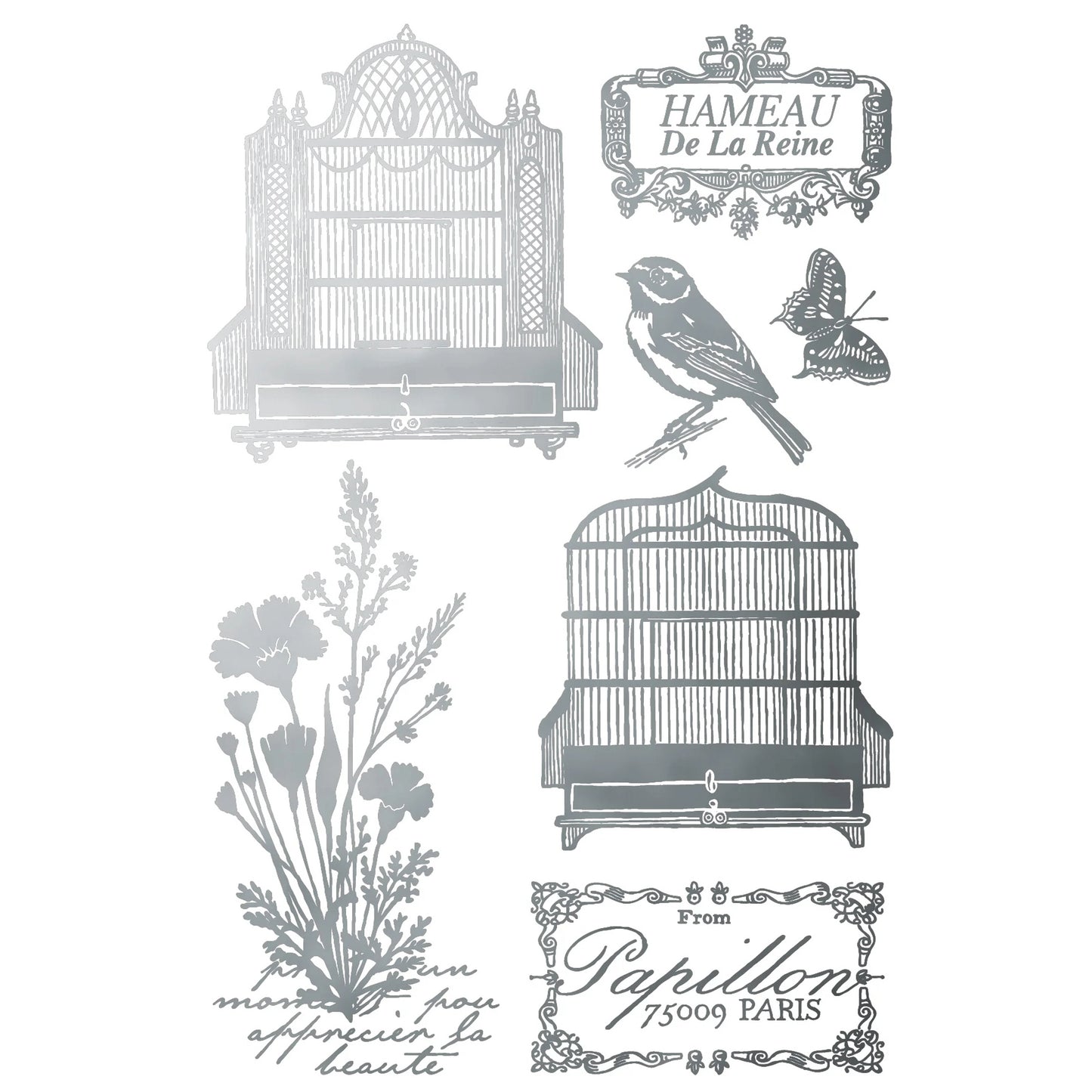 IOD Papillon Foil Decor Transfer - Iron Orchid Designs