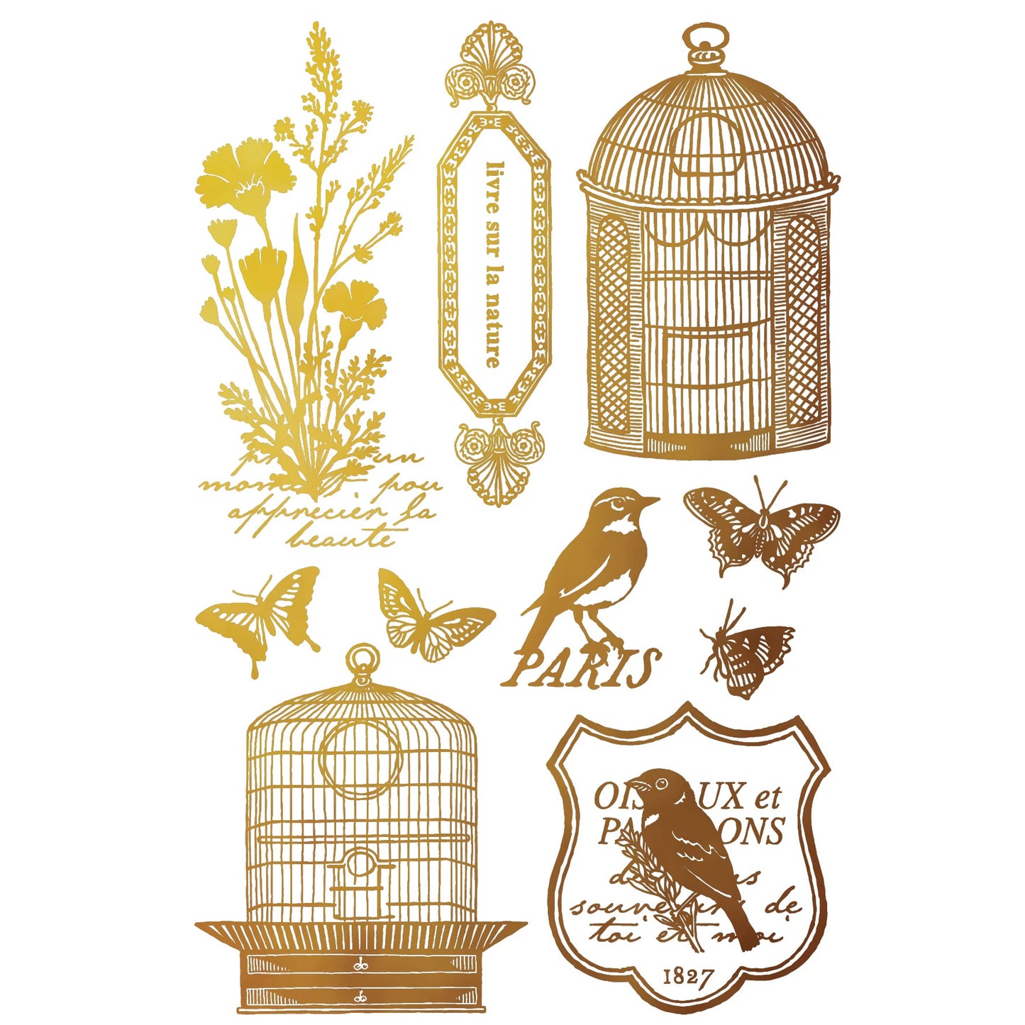 IOD Papillon Foil Decor Transfer - Iron Orchid Designs