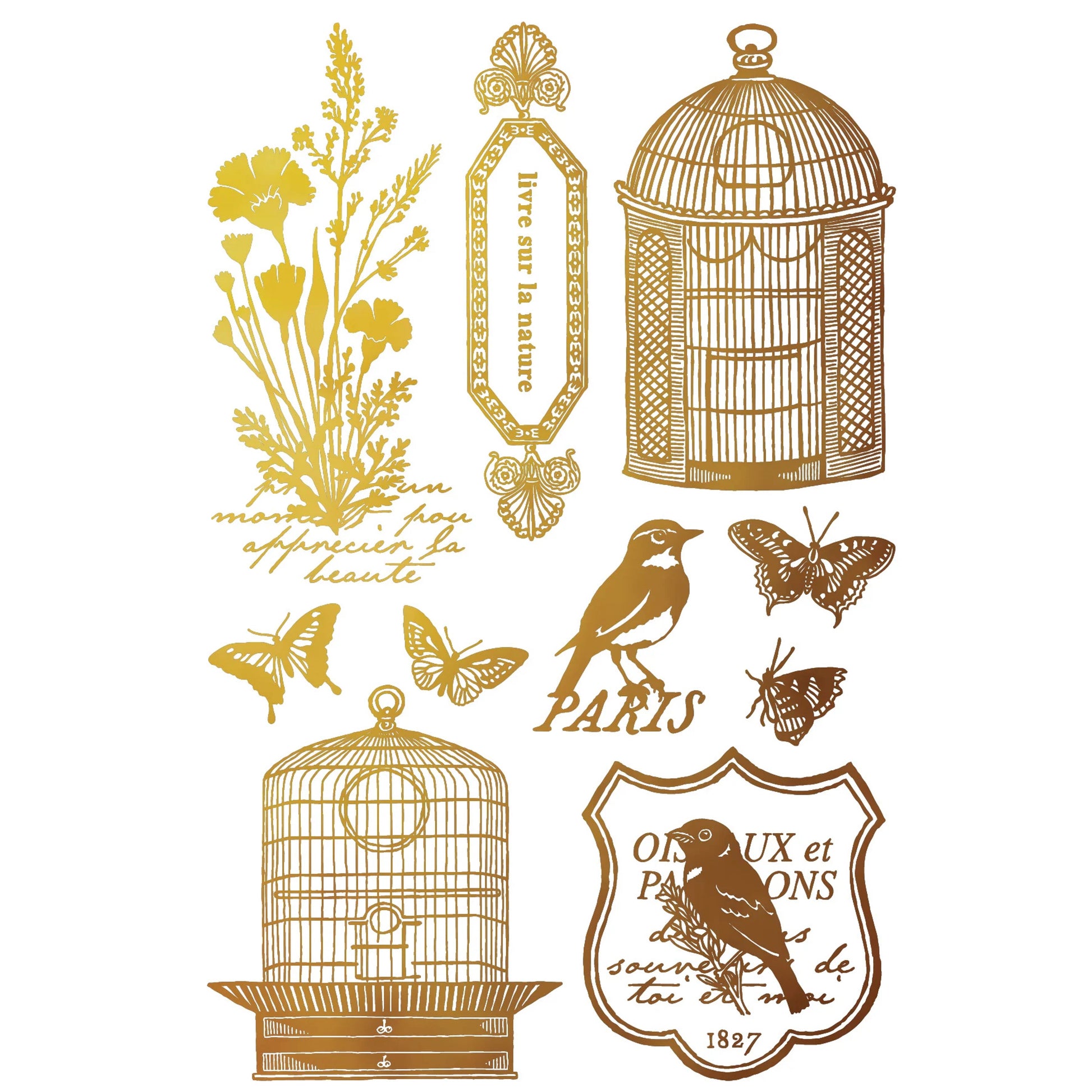 IOD Papillon Foil Decor Transfer - Iron Orchid Designs